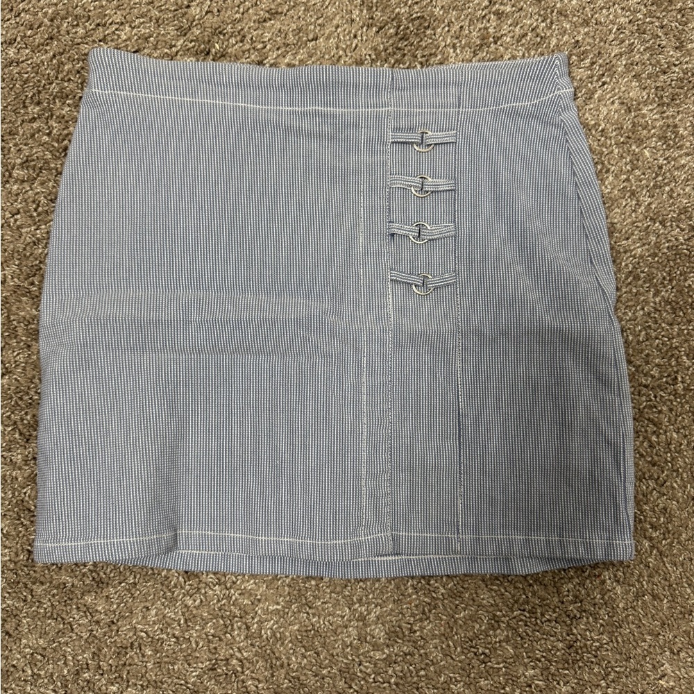 Briggs Blue Pinstripe Mini Skort - Picture 2 of 6
